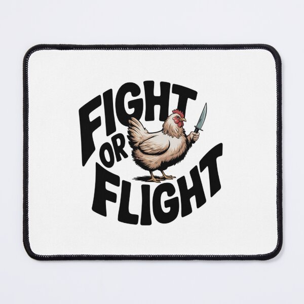 Item preview, Fight or Flight, hen, chicken, funnyfits70, Humor, Funny, retro, vintages, funny quotes, animal humor, designed and sold by FunnyFits70.