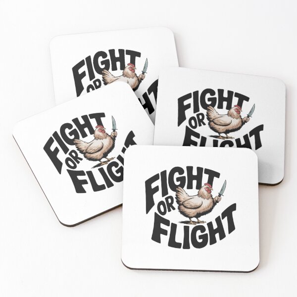 Item preview, Fight or Flight, hen, chicken, funnyfits70, Humor, Funny, retro, vintages, funny quotes, animal humor, designed and sold by FunnyFits70.