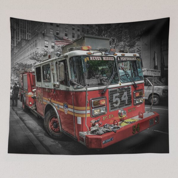 Item preview, Fire Department New York Truck, Color Popped designed and sold by Paul Thompson Photography.