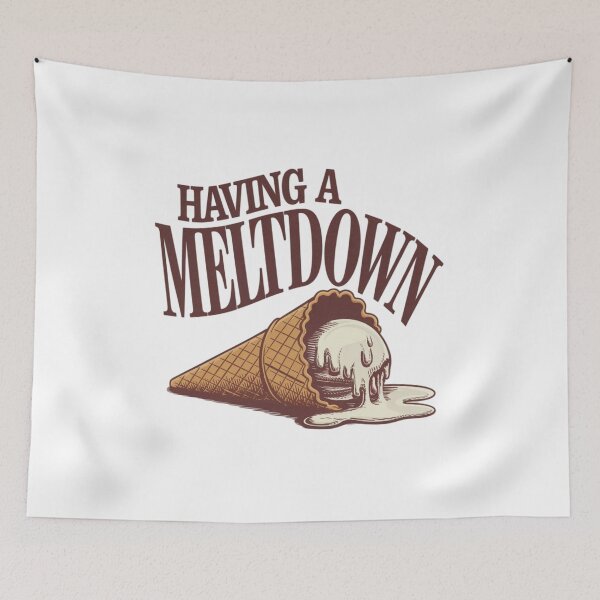Item preview, Having a meltdown, ice cream, summer, dessert, funnyfits70, Humor, Funny, retro, vintages, funny quotes, animal humor, designed and sold by FunnyFits70.