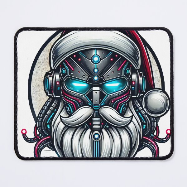 Item preview, Cybernetic Santa Claus with Futuristic Tech Elements designed and sold by lubushop1.