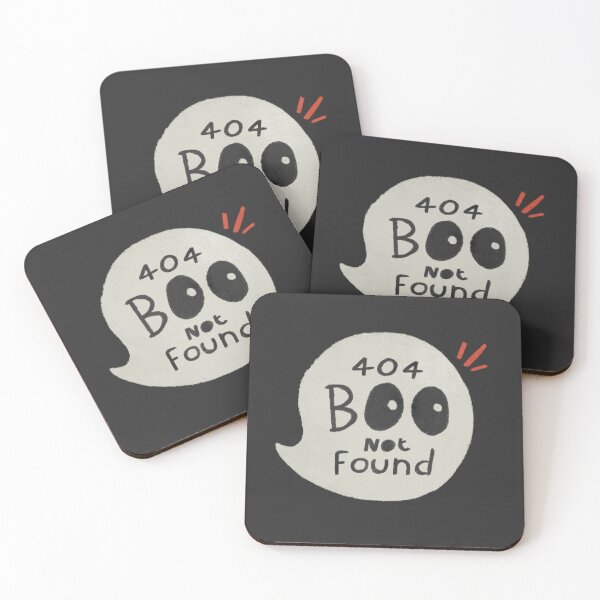 Item preview, 404 Boo Not Found - Cute Geek Ghost designed and sold by LFStickers.