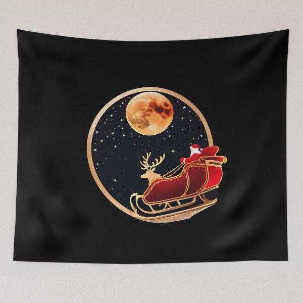 Item preview, Santa Sleigh in Futuristic Sky designed and sold by ChicTrendz.