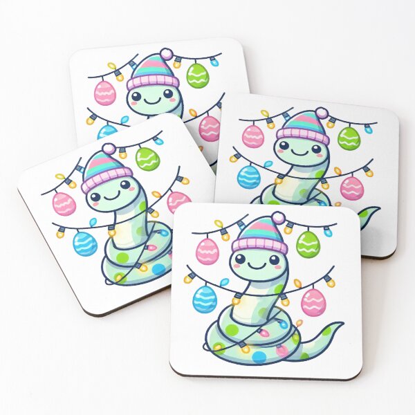 Item preview, Cute Christmas Snake Wrapped in Lights designed and sold by lubushop1.