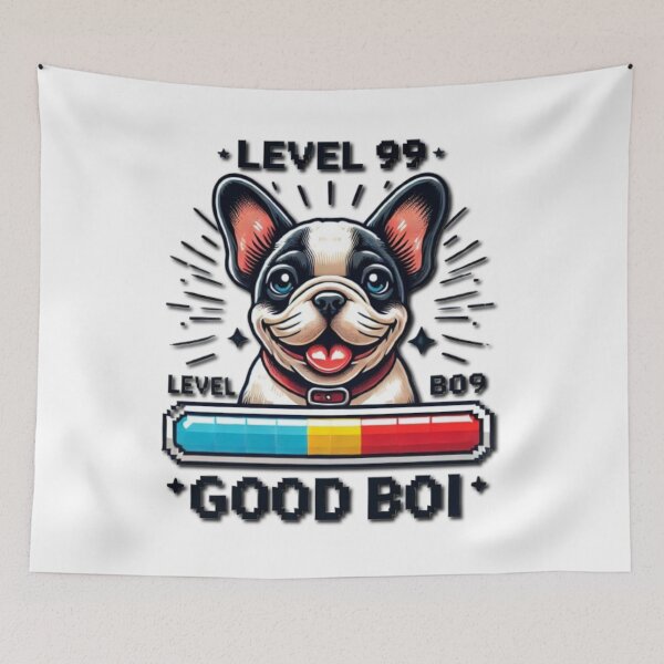 Item preview, Level 99 Good Boi: Gamer Dog Vibes designed and sold by HopeLoom.