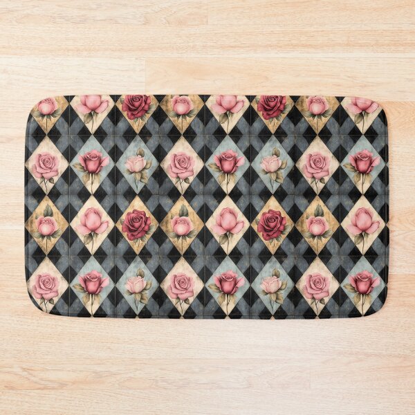 Item preview, Shabby Chic Checkered Flowers Pattern 3 designed and sold by Gypsykiss.