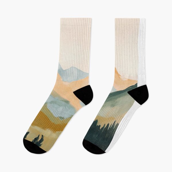 Item preview, mountains forest beige nature minimalist designed and sold by ArtHouseNiklas.