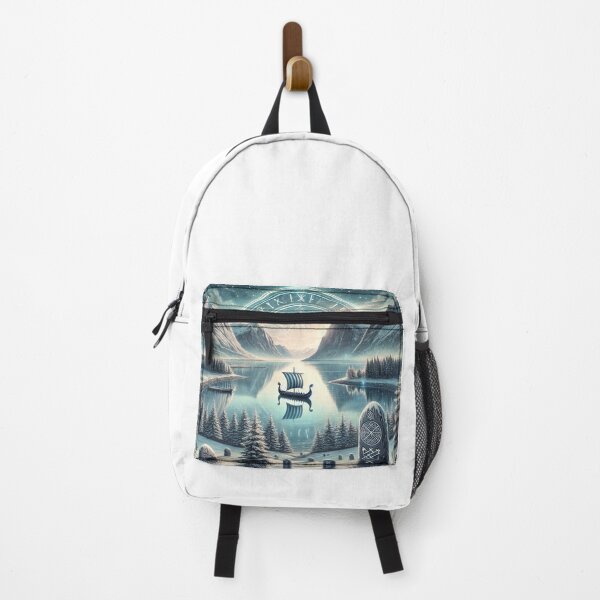 Item preview, Nordic Fjord with Viking Longship designed and sold by Nordic-Muse.