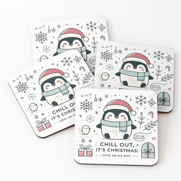 Item preview, Chill Out, It's Christmas - Cute Penguin-Have an Ice Day - Holiday Penguin designed and sold by PixelMuse2024.