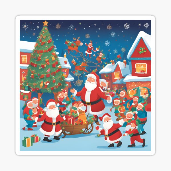 Item preview, Father Christmas In The Night designed and sold by Vickispot.