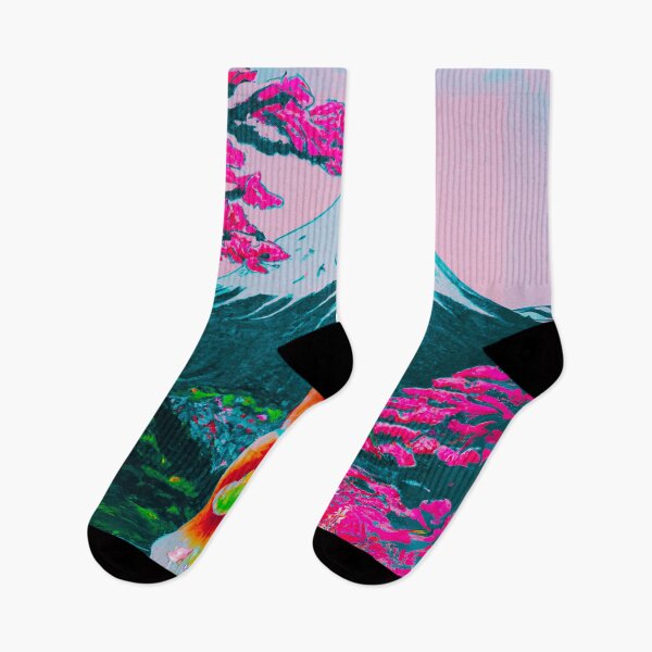Item preview, a cat and fuji mountain in spring of pink sunset designed and sold by MerryCrown.