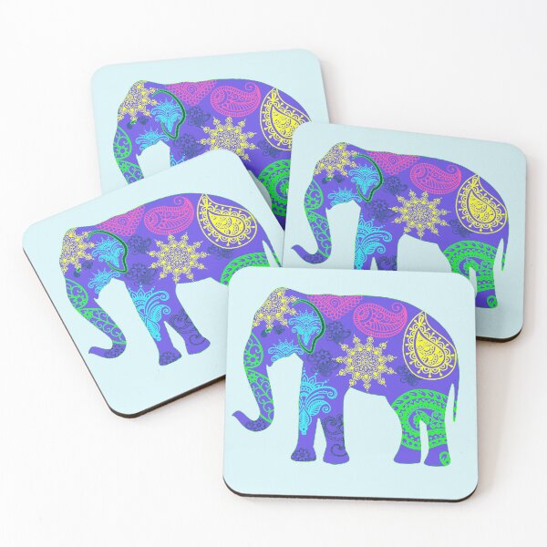 Item preview, Blue paisley elephant designed and sold by FerretSteph.