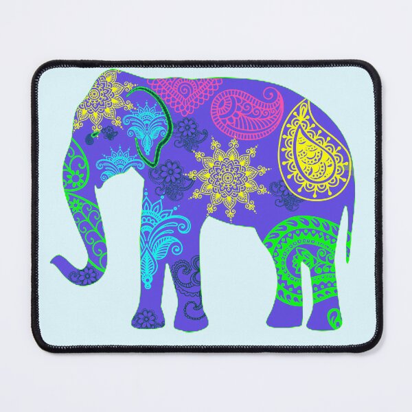 Item preview, Blue paisley elephant designed and sold by FerretSteph.