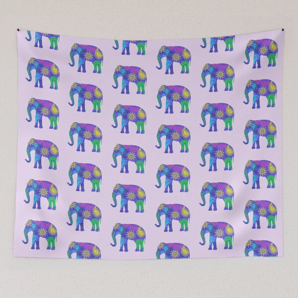 Item preview, Blue paisley elephant designed and sold by FerretSteph.
