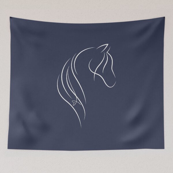 Item preview, Horse Outline White designed and sold by BlesstB.