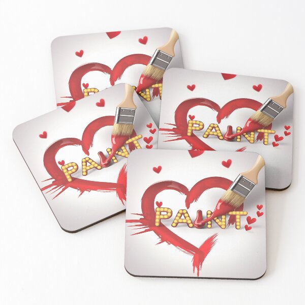 Item preview, Red Heart Paintbrush Art with Love and Creativity Concept designed and sold by Creative88Art.