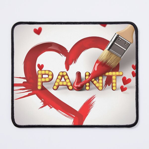 Item preview, Red Heart Paintbrush Art with Love and Creativity Concept designed and sold by Creative88Art.