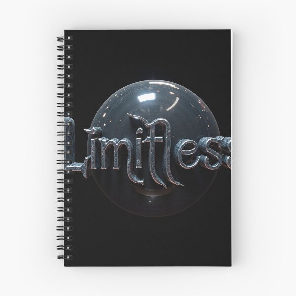 Item preview, Futuristic Limitless Metallic Text Design on Dark Background designed and sold by Creative88Art.