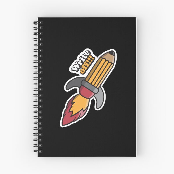 Item preview, Write off, cute pencil cartoon, rocket, gift for students designed and sold by Rednosestickers.