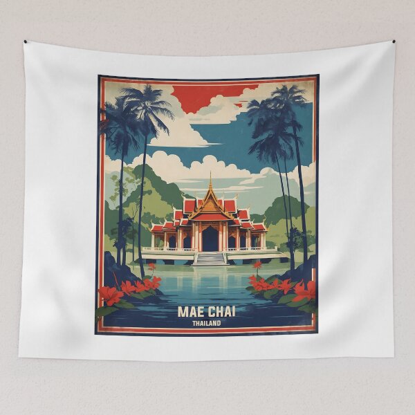 Item preview, Mae Chai Thailand Vintage Retro Travel Tourism designed and sold by TravelersGems.