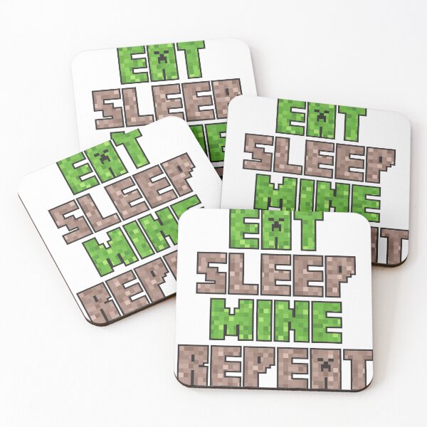 Item preview, Eat Sleep Mine Repeat designed and sold by goal-getter.