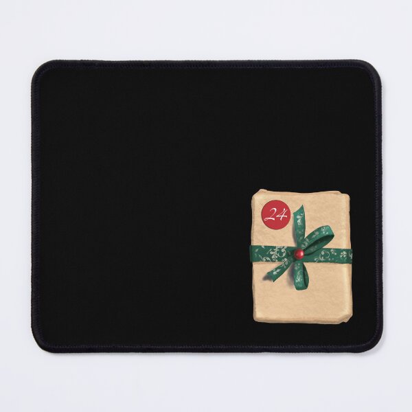 Item preview, Festive gift package with kraft paper, green bow, and a sticker with the number 24 - Perfect for Christmas, Advent calendars and festive decorations designed and sold by Nadja Leutloff.
