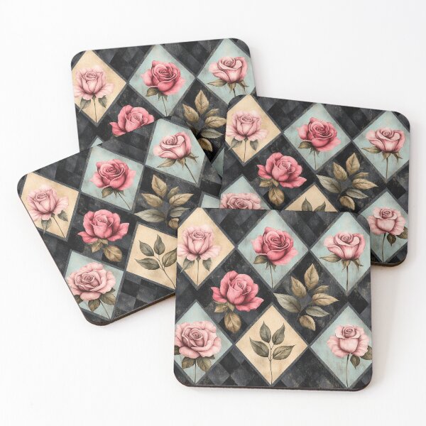 Item preview, Copy of Shabby Chic Checkered Flowers Pattern 4 designed and sold by Gypsykiss.