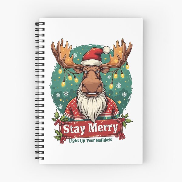 Item preview, Stay Merry Light Up Your Holidays Christmas Moose Design designed and sold by GesparHouse.