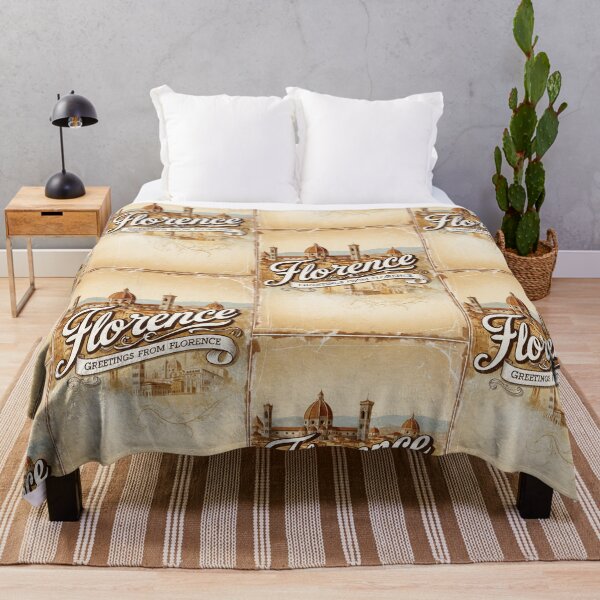 Item preview, Greetings from Florence Vintage Travel Retro Postcard Design designed and sold by TravelPostcardGems.