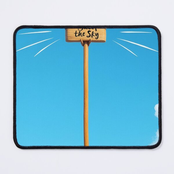 Item preview, Surreal Broom Sweeping The Sky With Blue Background designed and sold by Creative88Art.