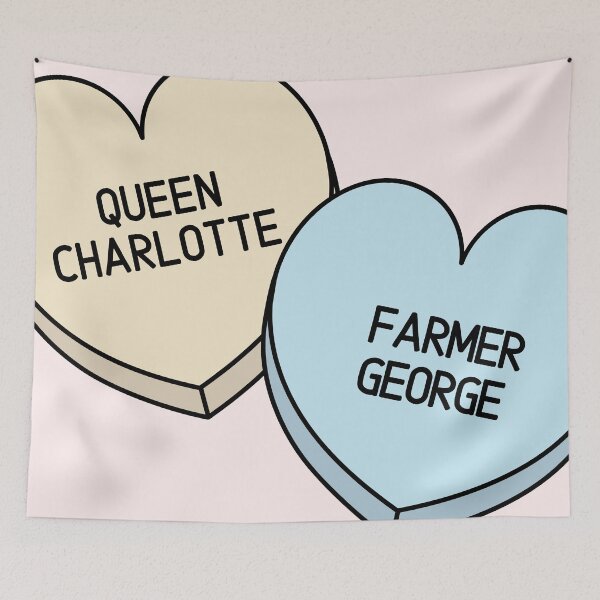 Item preview, Queen Charlotte and Farmer George Candy Hearts designed and sold by humnoo.
