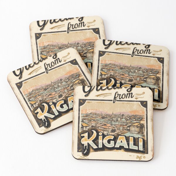 Item preview, Greetings from Kigali Rwanda Vintage Travel Retro Postcard Design designed and sold by TravelPostcardGems.
