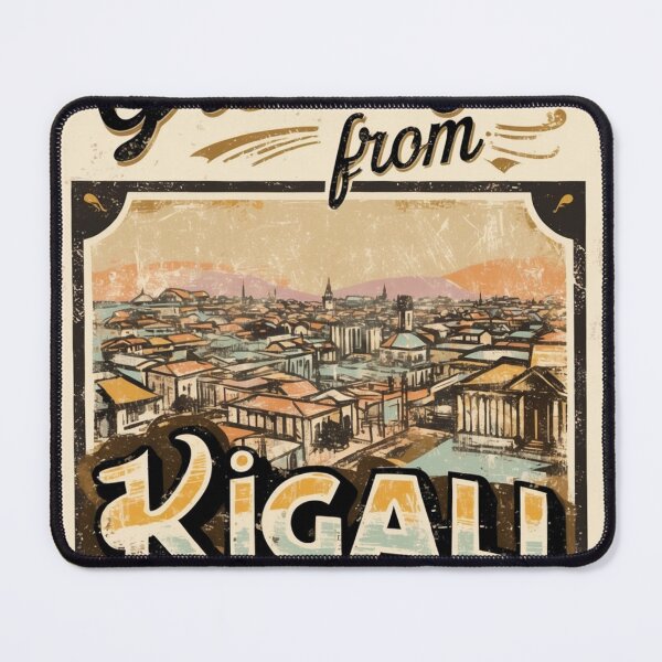 Item preview, Greetings from Kigali Rwanda Vintage Travel Retro Postcard Design designed and sold by TravelPostcardGems.