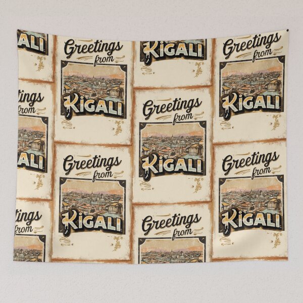 Item preview, Greetings from Kigali Rwanda Vintage Travel Retro Postcard Design designed and sold by TravelPostcardGems.