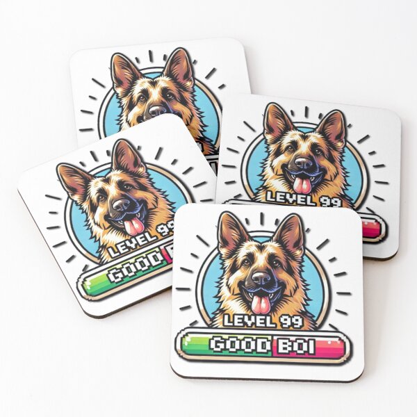 Item preview, Level 99 Good Boi: German Shepherd Gaming Fun designed and sold by HopeLoom.