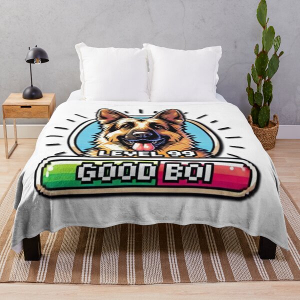 Item preview, Level 99 Good Boi: German Shepherd Gaming Fun designed and sold by HopeLoom.
