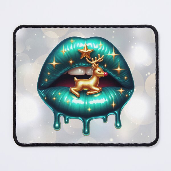 Item preview, Shimmering Christmas Holiday Lips with Rudolph the Red-Nosed Reindeer designed and sold by Margival.
