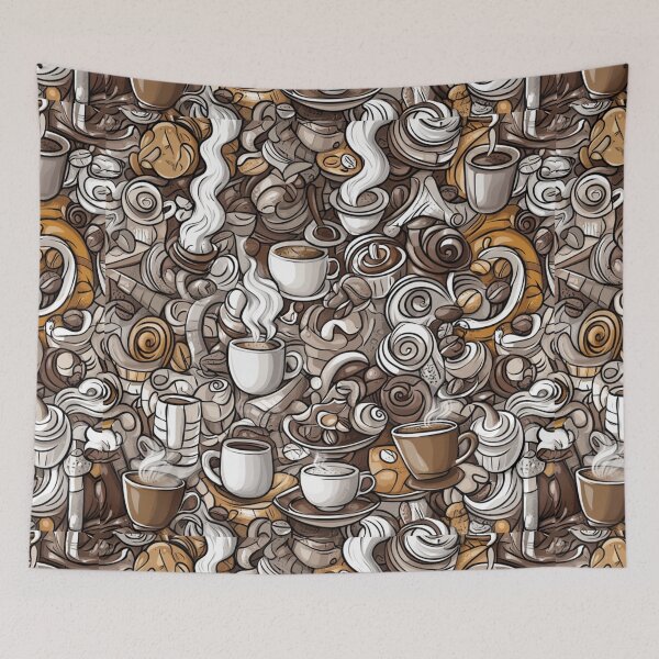 Item preview, A Coffee and Pastry Pattern designed and sold by Desireehaz.