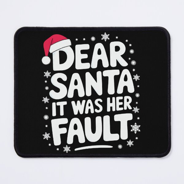 Item preview, Dear Santa It Was Her Fault Funny Christmas Retro designed and sold by luannsemmsobre.