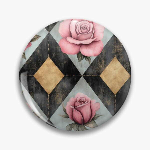 Item preview, Shabby Chic Checkered Flowers Pattern 5 designed and sold by Gypsykiss.