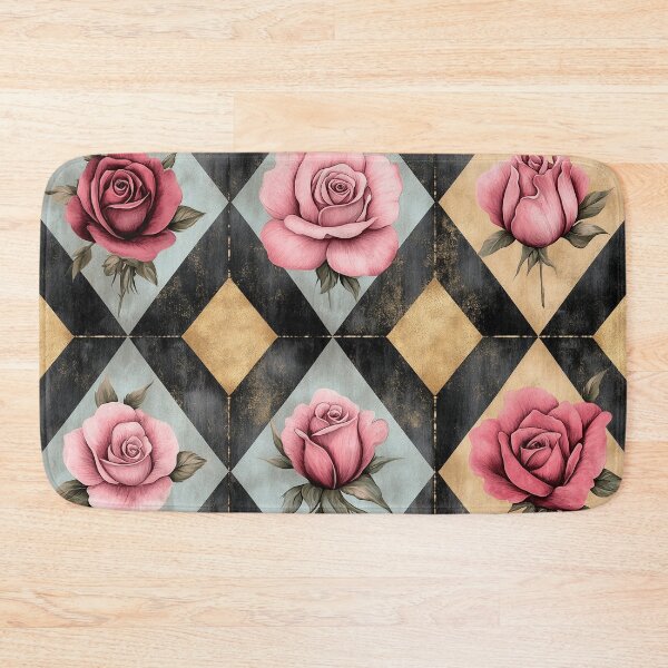 Item preview, Shabby Chic Checkered Flowers Pattern 5 designed and sold by Gypsykiss.