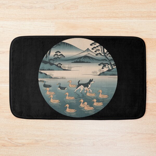 Item preview, Duck Herding ducks dog  ukiyo-e designed and sold by These_Prints.