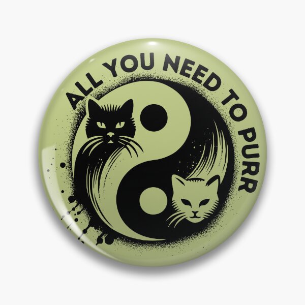 Item preview, yin-yang Cats all you need is purr designed and sold by Meandmyshop.