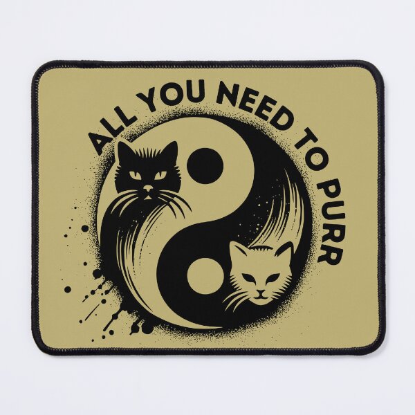 Item preview, yin-yang Cats all you need is purr designed and sold by Meandmyshop.