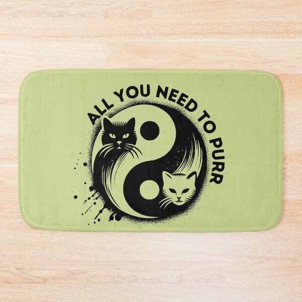 Item preview, yin-yang Cats all you need is purr designed and sold by Meandmyshop.