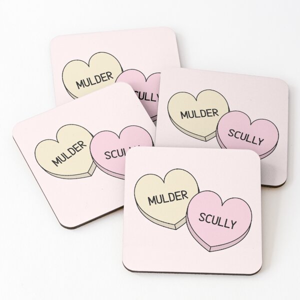 Item preview, The X Files Mulder and Scully Candy Hearts designed and sold by humnoo.