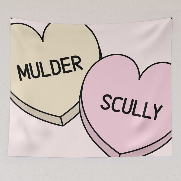 Item preview, The X Files Mulder and Scully Candy Hearts designed and sold by humnoo.