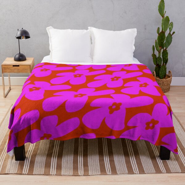 Item preview, Abstract Flowers Pattern 11 in Orange Red Pink designed and sold by nineFlorals.