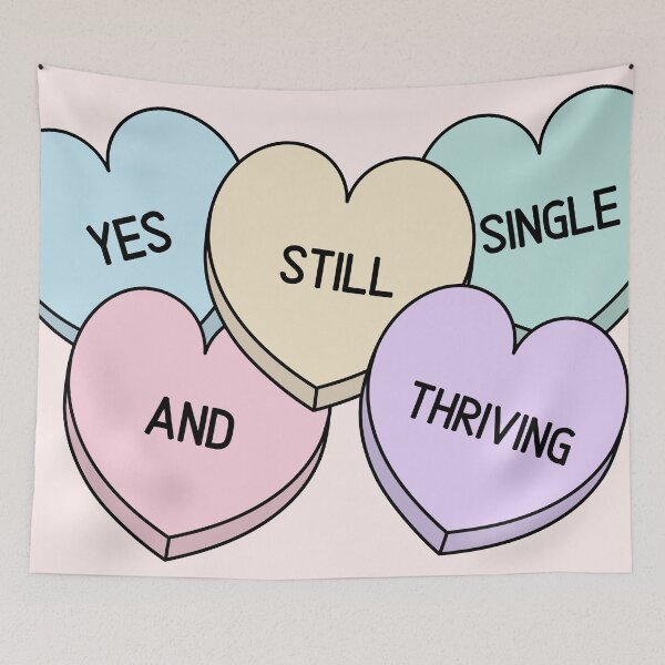 Item preview, Anti Valentines Day Candy Hearts Single and Thriving designed and sold by humnoo.