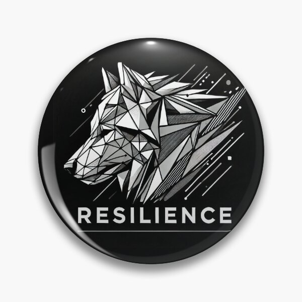 Item preview, Resilience: Geometric Wolf Silhouette Design designed and sold by printempstg.